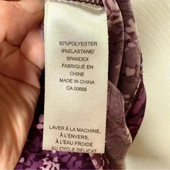 Reitman’s Tank Top Spaghetti Straps Adjustable Purple Floral Size Medium - Picture 7 of 16